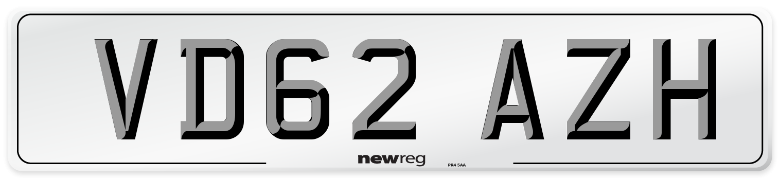 VD62 AZH Number Plate from New Reg